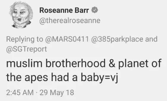 Roseanne's Tweet