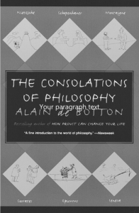 Alain de Botton's The Consolations of Philosophy
