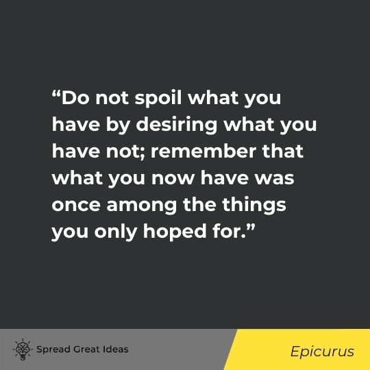 Epicurus quote on attitude 