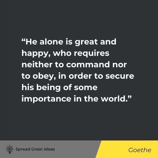 Goethe quote on autonomy