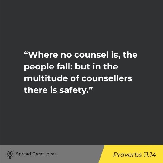 Proverbs 11:14 quote on community