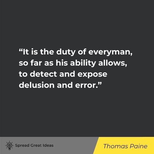 Thomas Paine quote on critical thinking