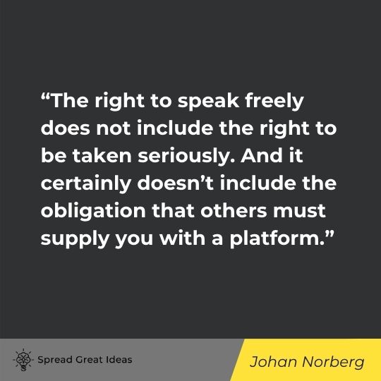Johan Norberg quote on critical thinking