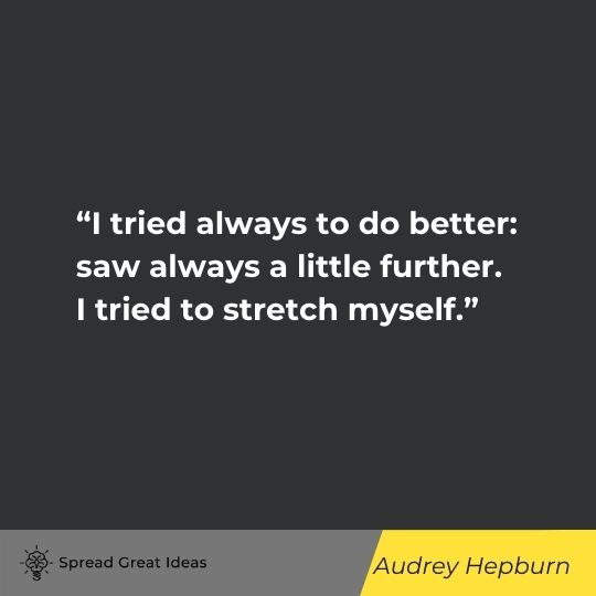 Audrey Hepburn quote on doing your best 