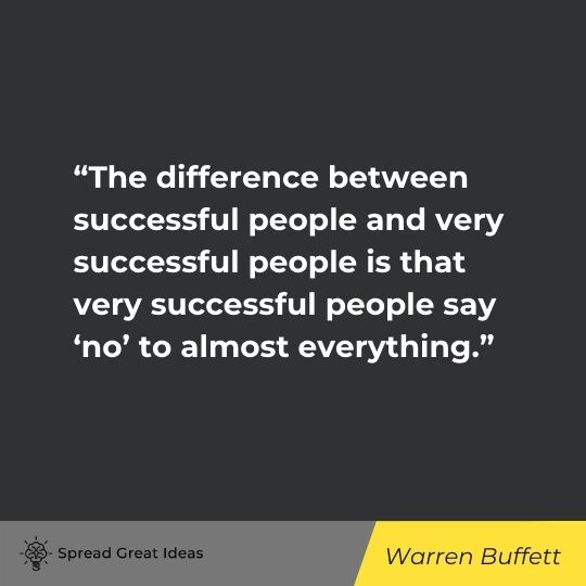 Warren Buffett quote on focus