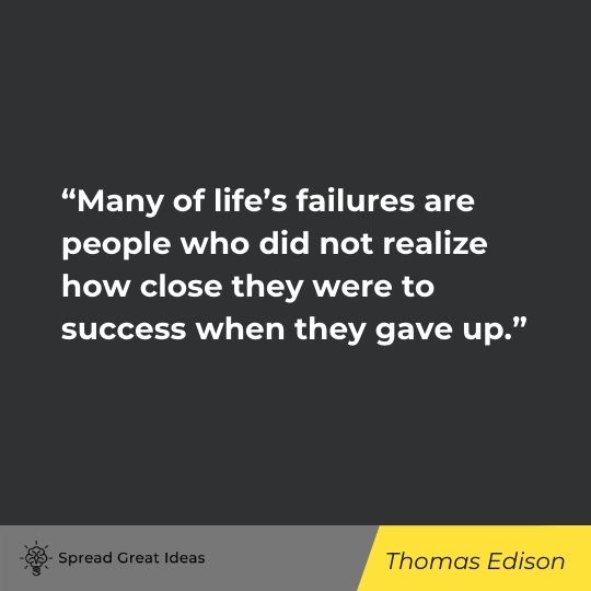 Thomas Edison quote on hard work