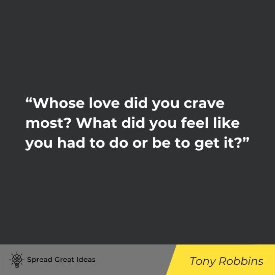 Tony Robbins quote on love