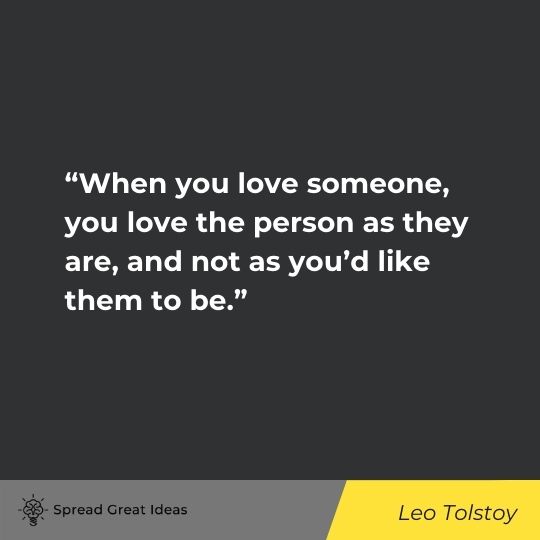Leo Tolstoy quote on love