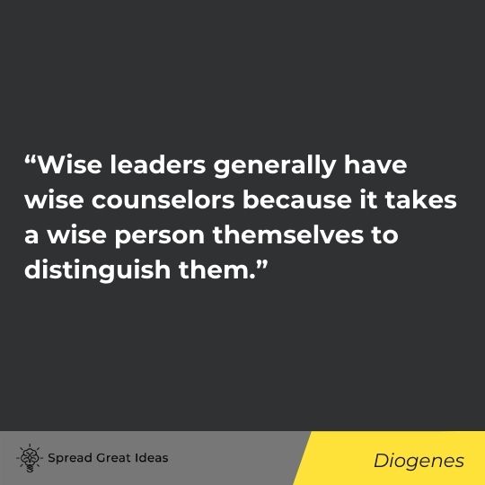 Diogenes quote on management 