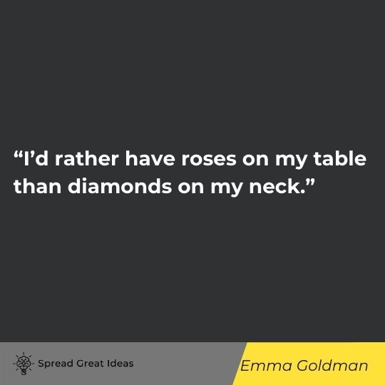 Emma Goldman quote on measuring wealth