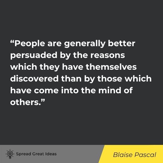 Blaise Pascal quote on persuasion 