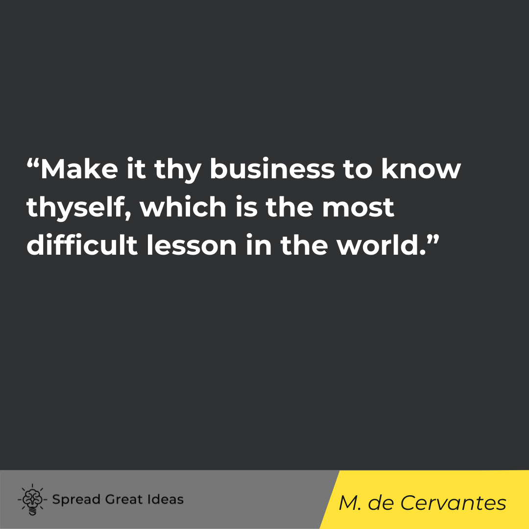 M. de Cervantes quote on education 