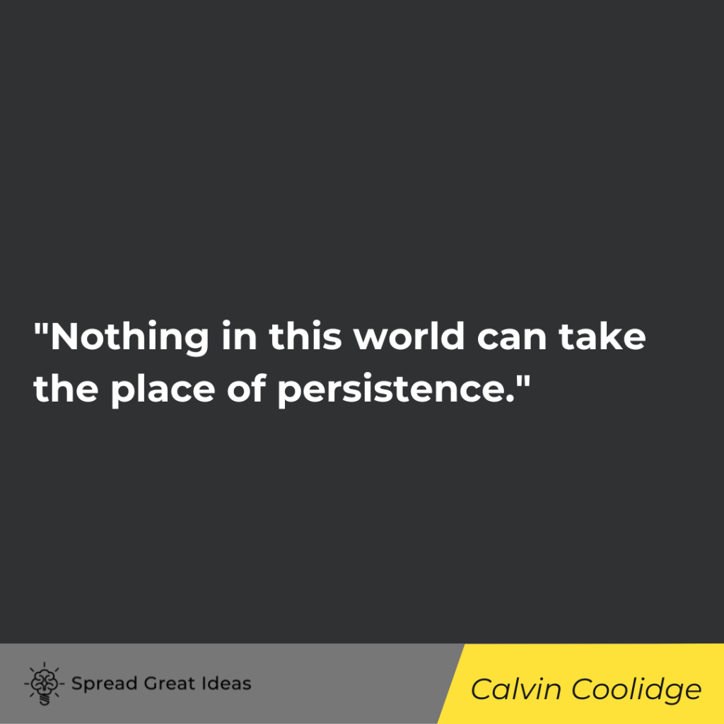 Calvin Coolidge quote on adversity
