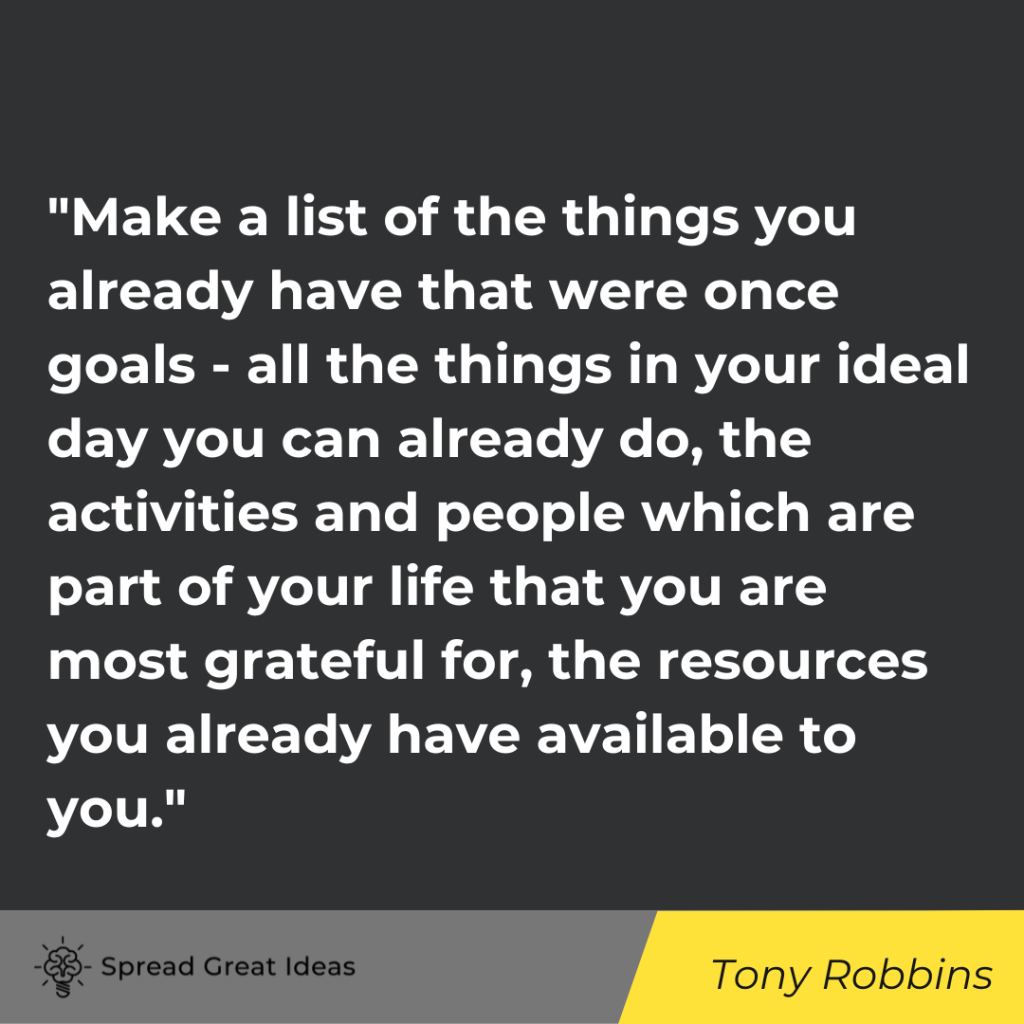 Tony Robbins quote on attitude