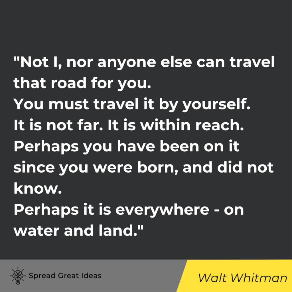 Walt Whitman quote on autonomy