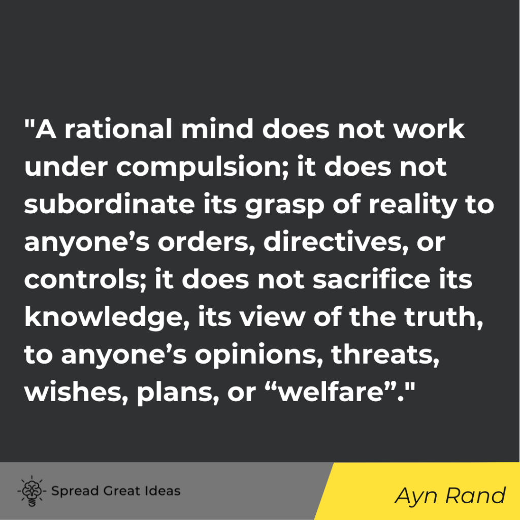 Ayn Rand quote on cognitive