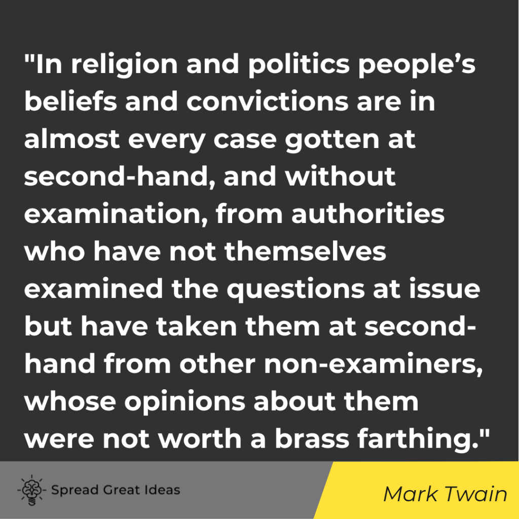 Mark Twain quote on cognitive