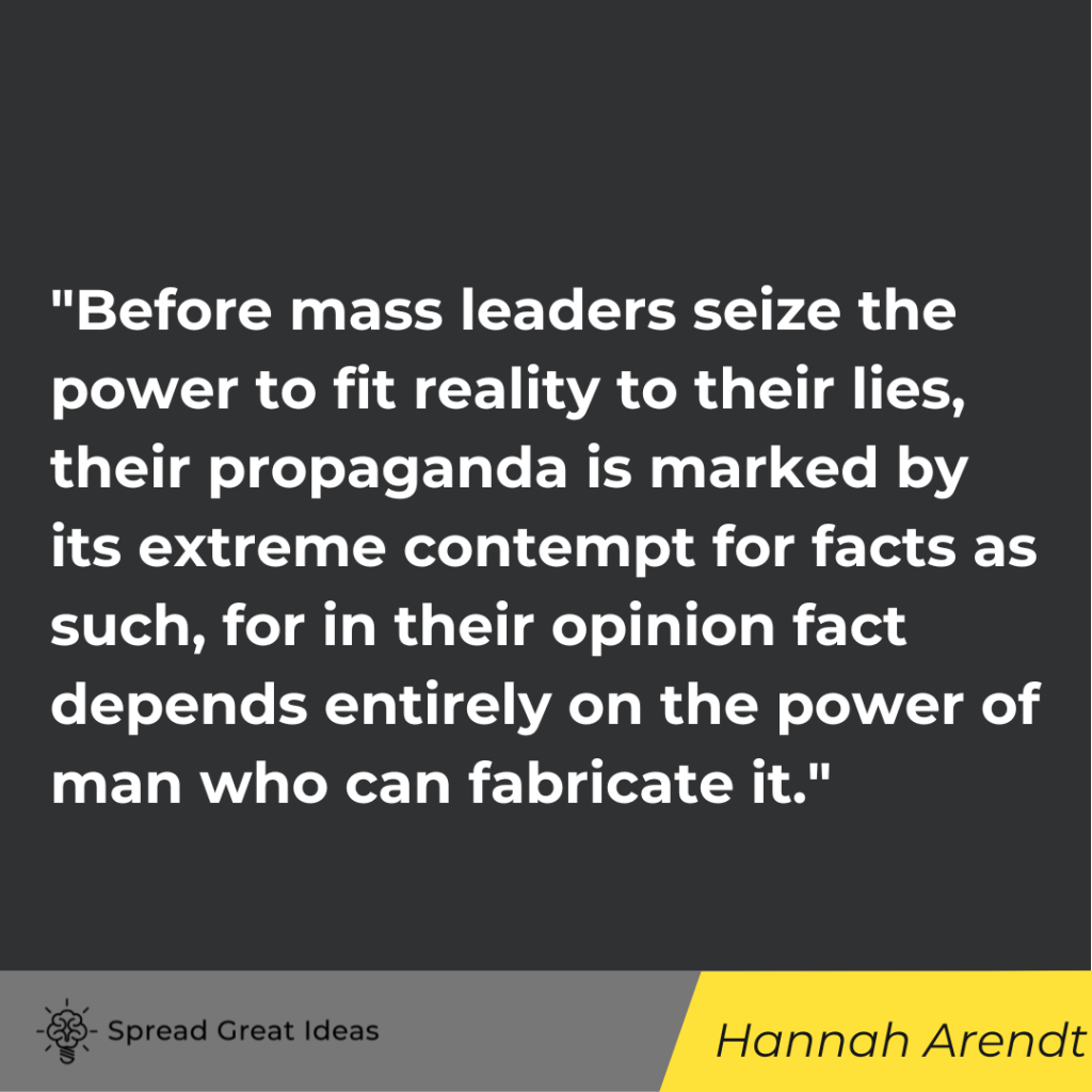 Hannah Arendt quote on collectivism