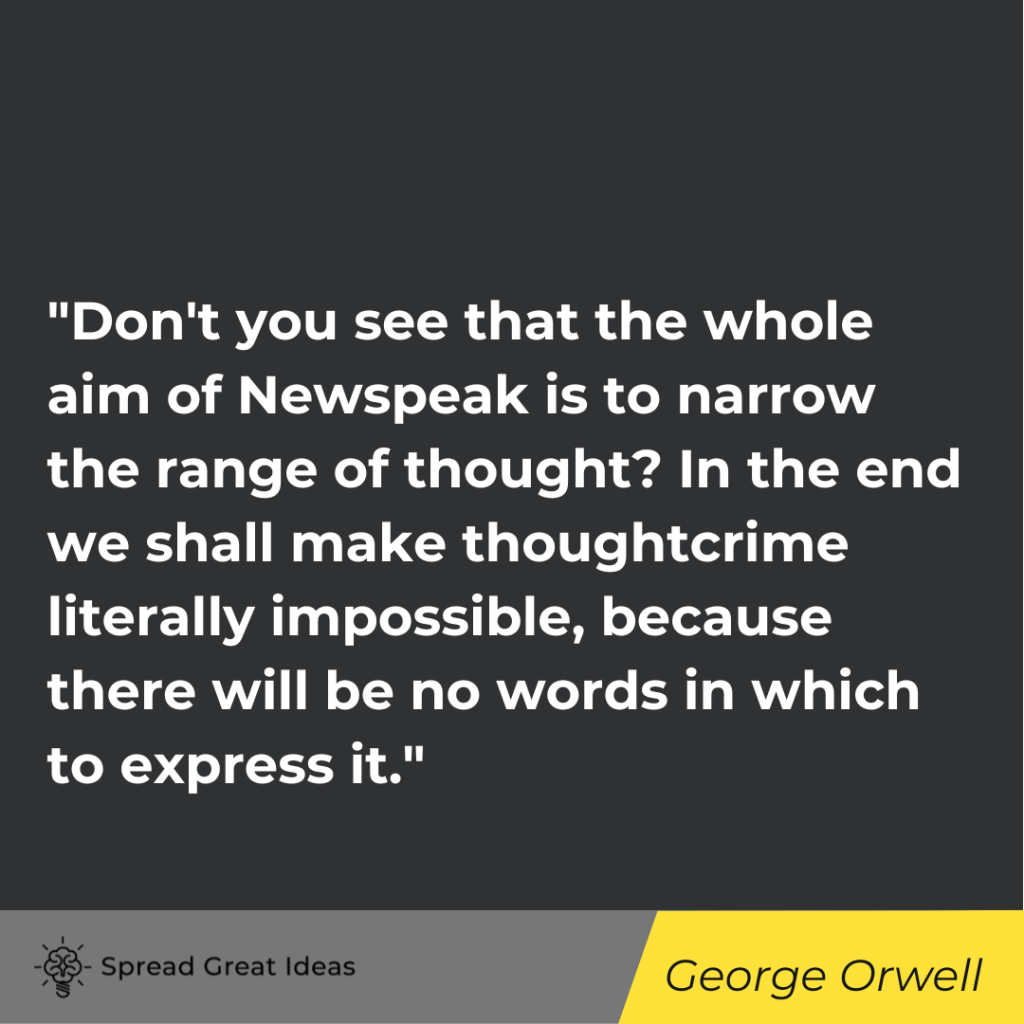 George Orwell quote on critical thinking