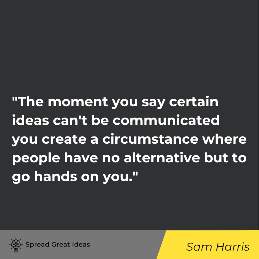Sam Harris quote on critical thinking