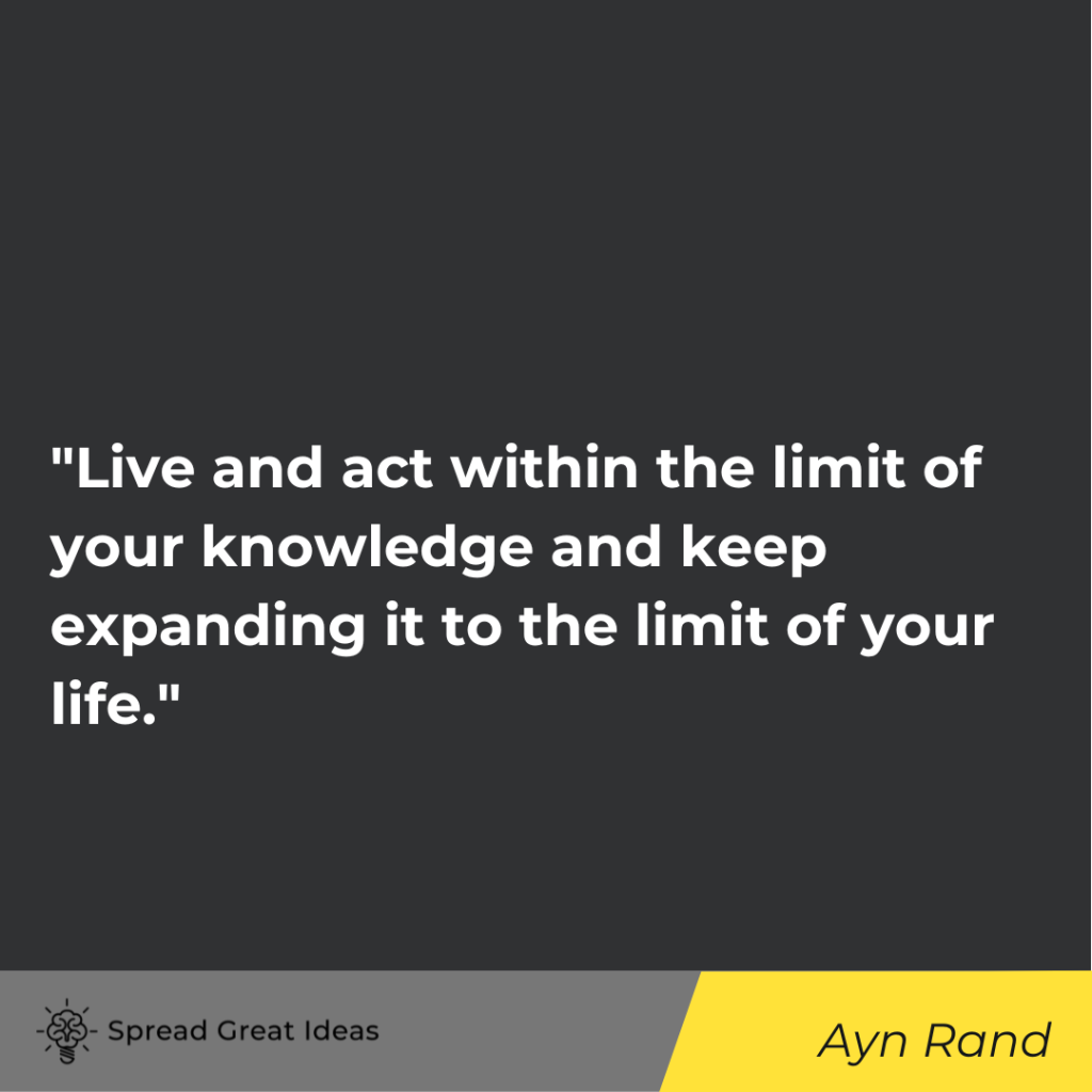 Ayn Rand quote on doing your best 