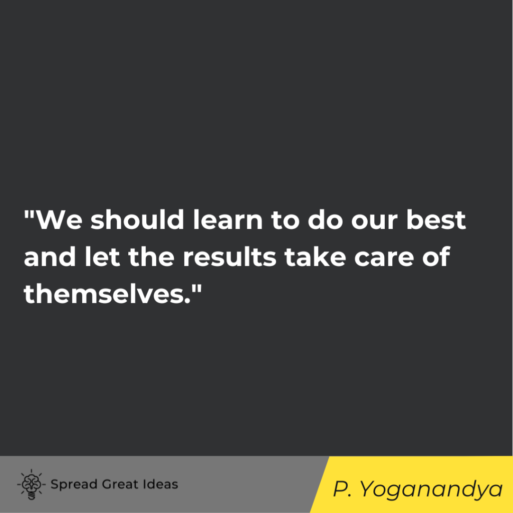 Parmahansa Yoganandya quote on doing your best 