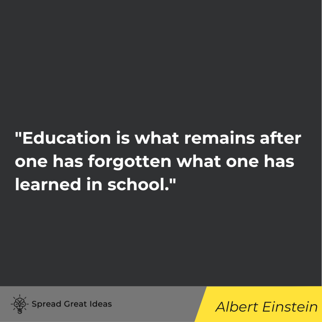 Albert Einstein quote on education 