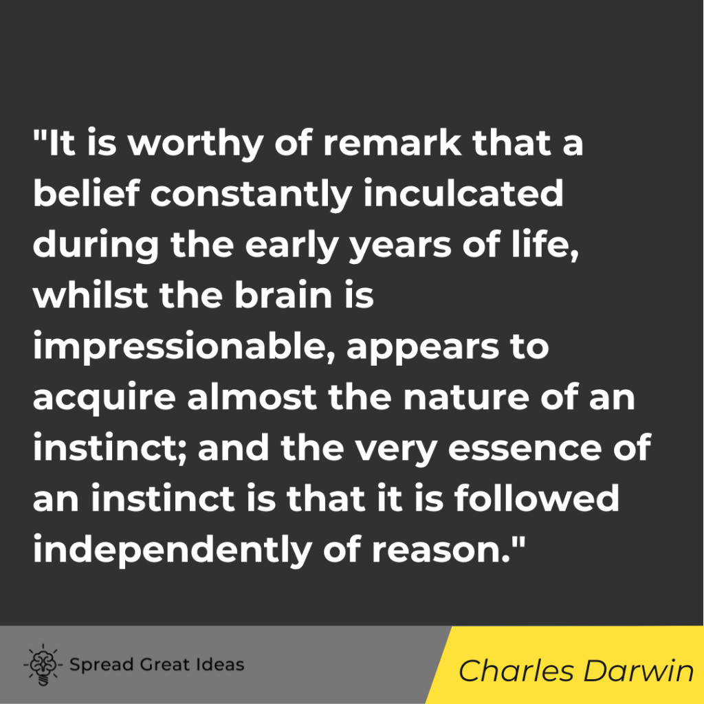 Charles Darwin quote on education