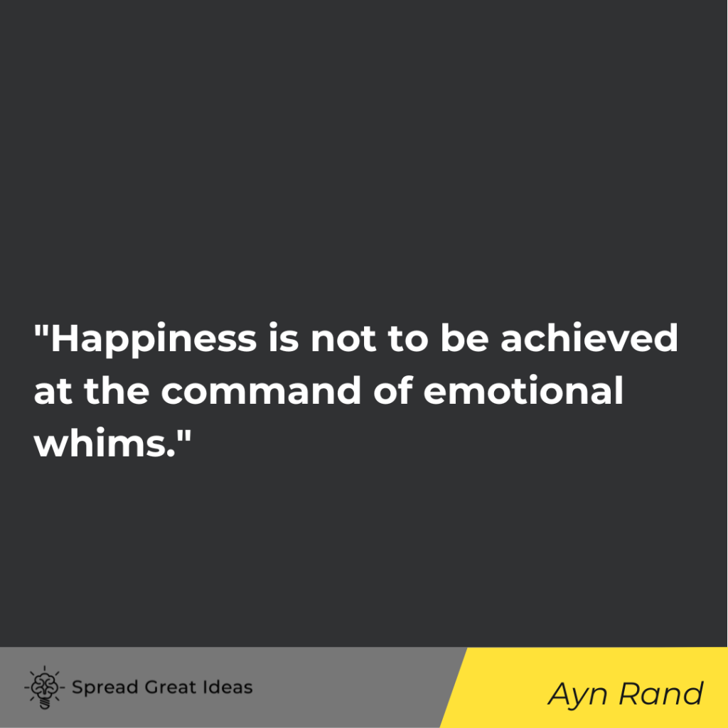 Ayn Rand quote on eudaimonia