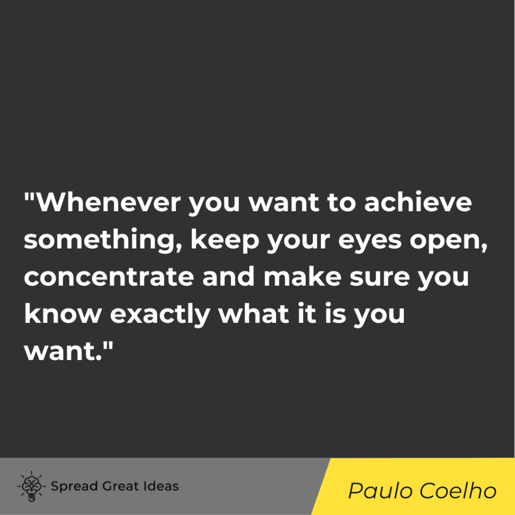 Paulo Coelho quote on focus