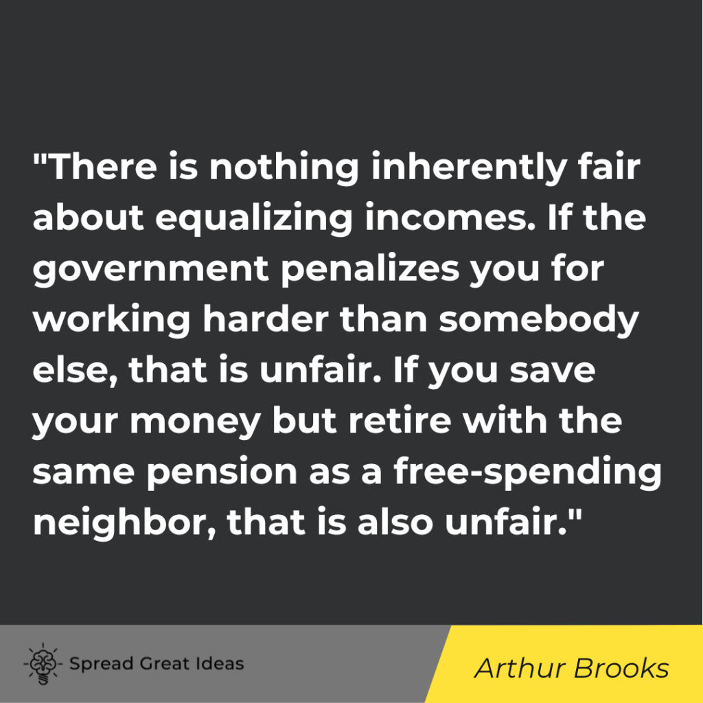 Arthur Brooks quote on free market