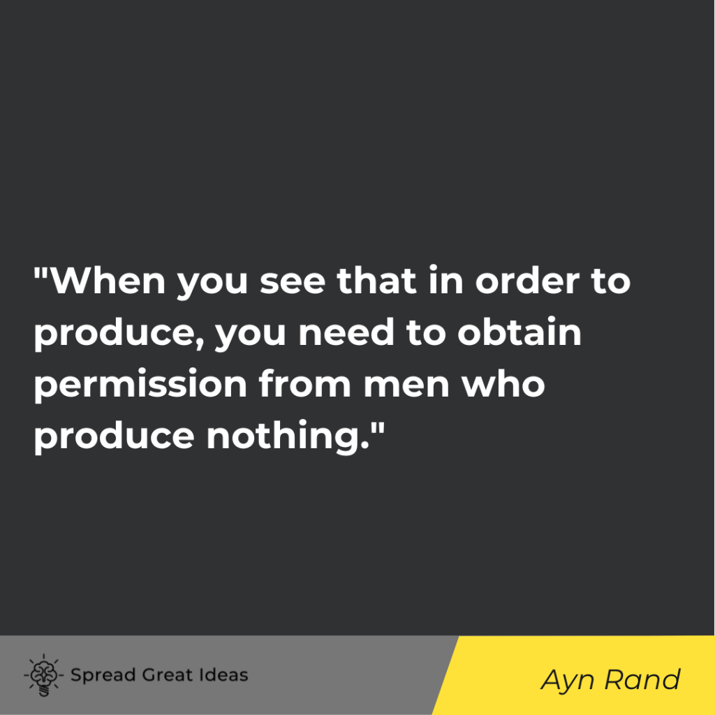Ayn Rand quote on free market