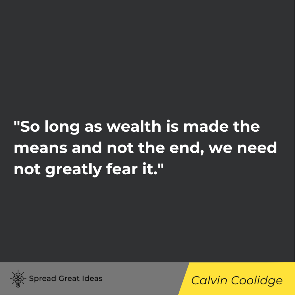 Calvin Coolidge quote on free market