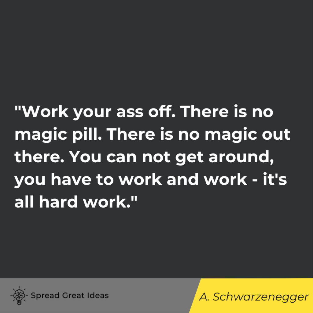 Arnold Schwarzenegger quote on hard work