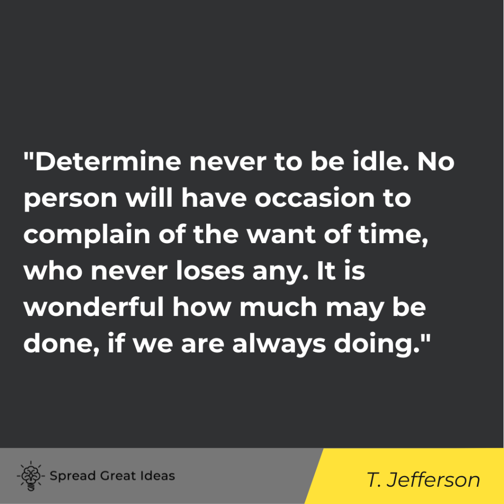 Thomas Jefferson quote on hard work