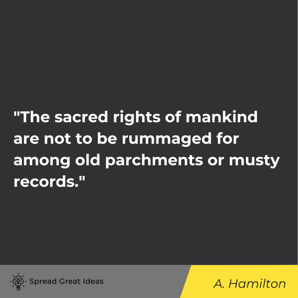 Alexander Hamilton quote on human nature