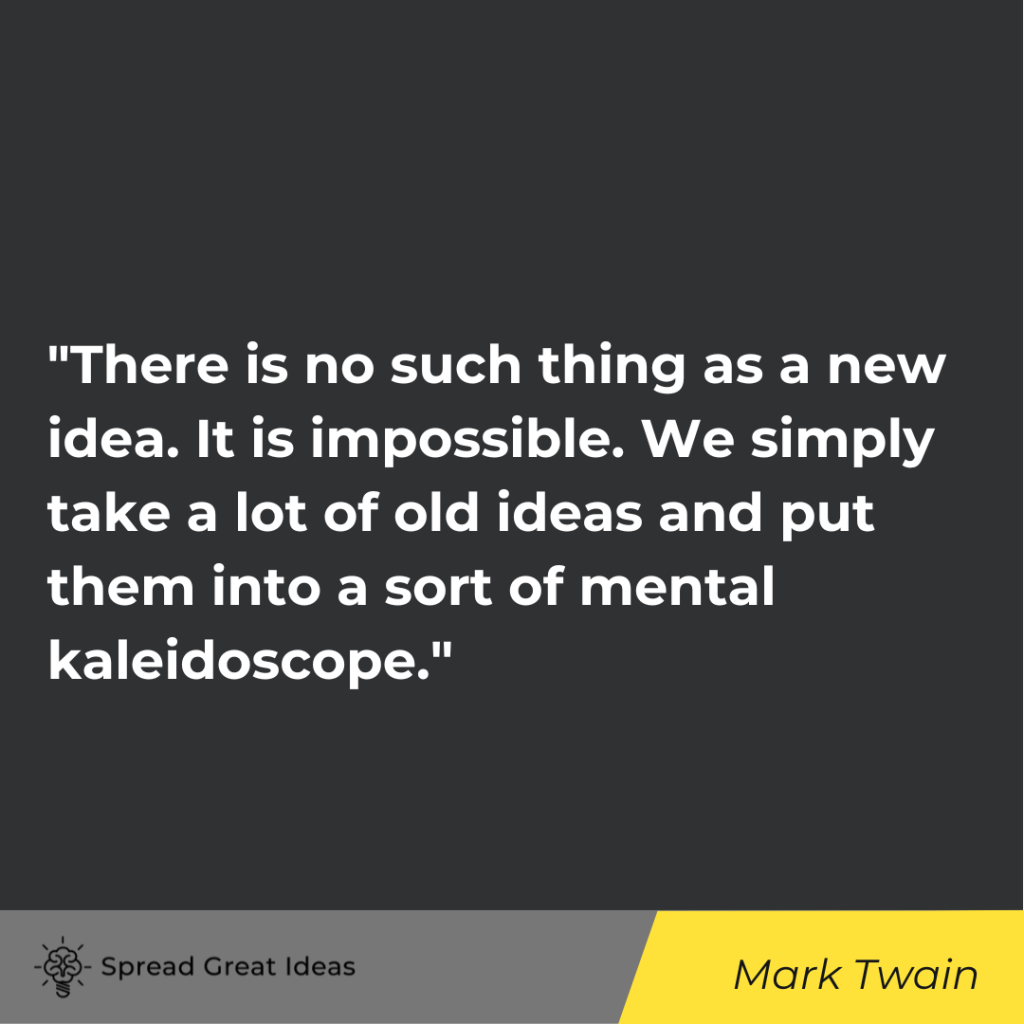 Mark Twain quote on ideas