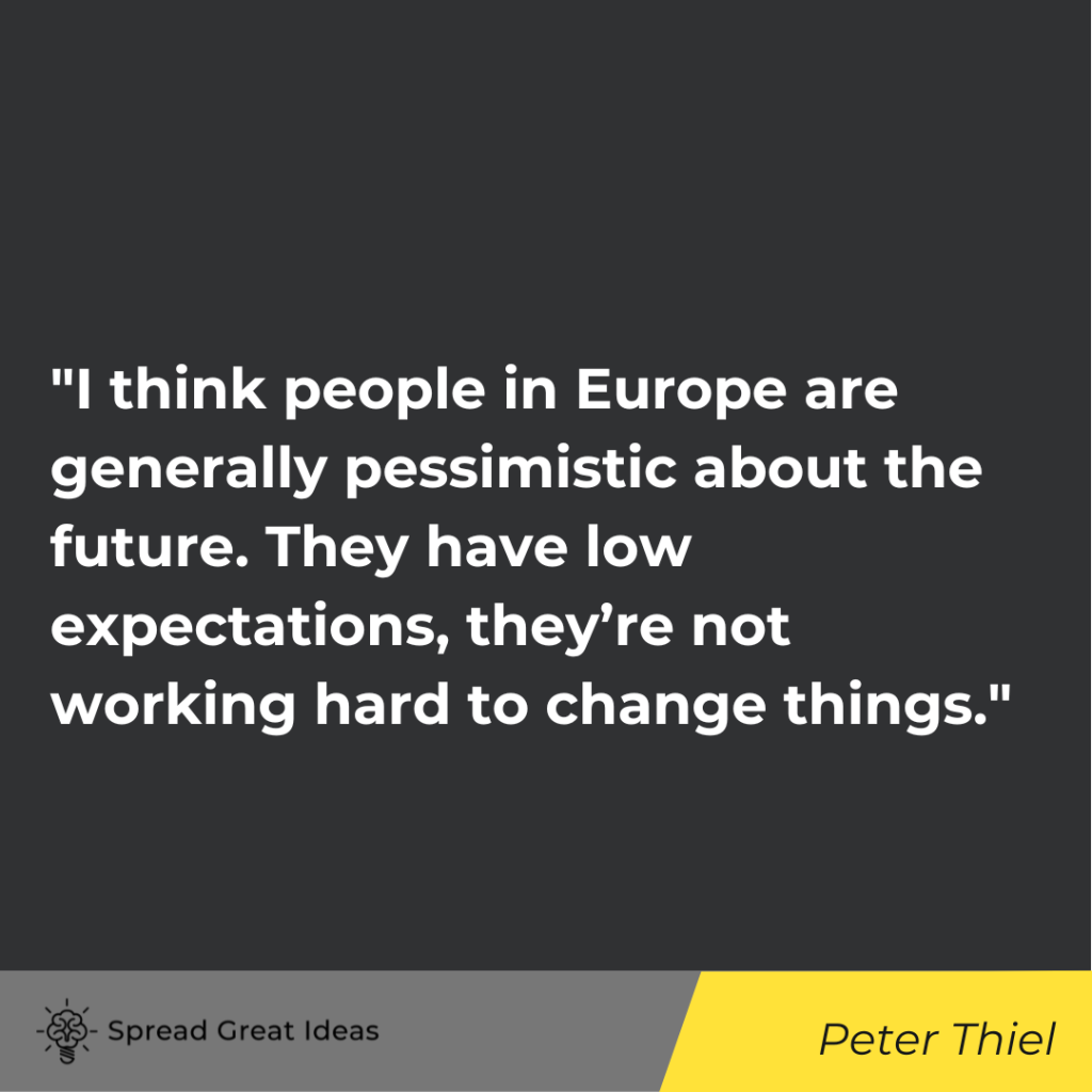 Peter Thiel quote on ideas