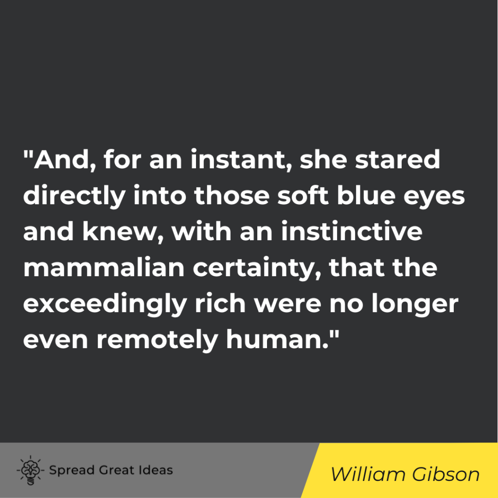 William Gibson quote on measuring wealth
