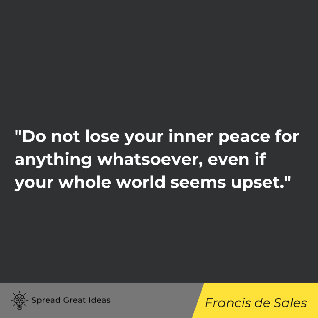 Francis de Sales quote on patience