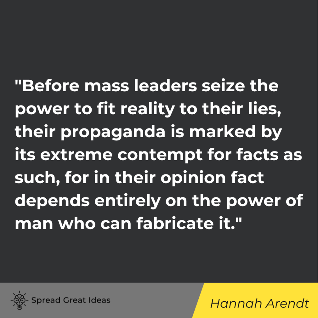 Hannah Arendt quote on persuasion