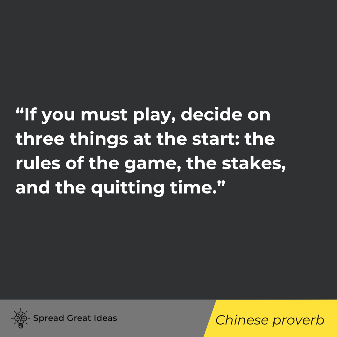 Chinese proverb on preparation