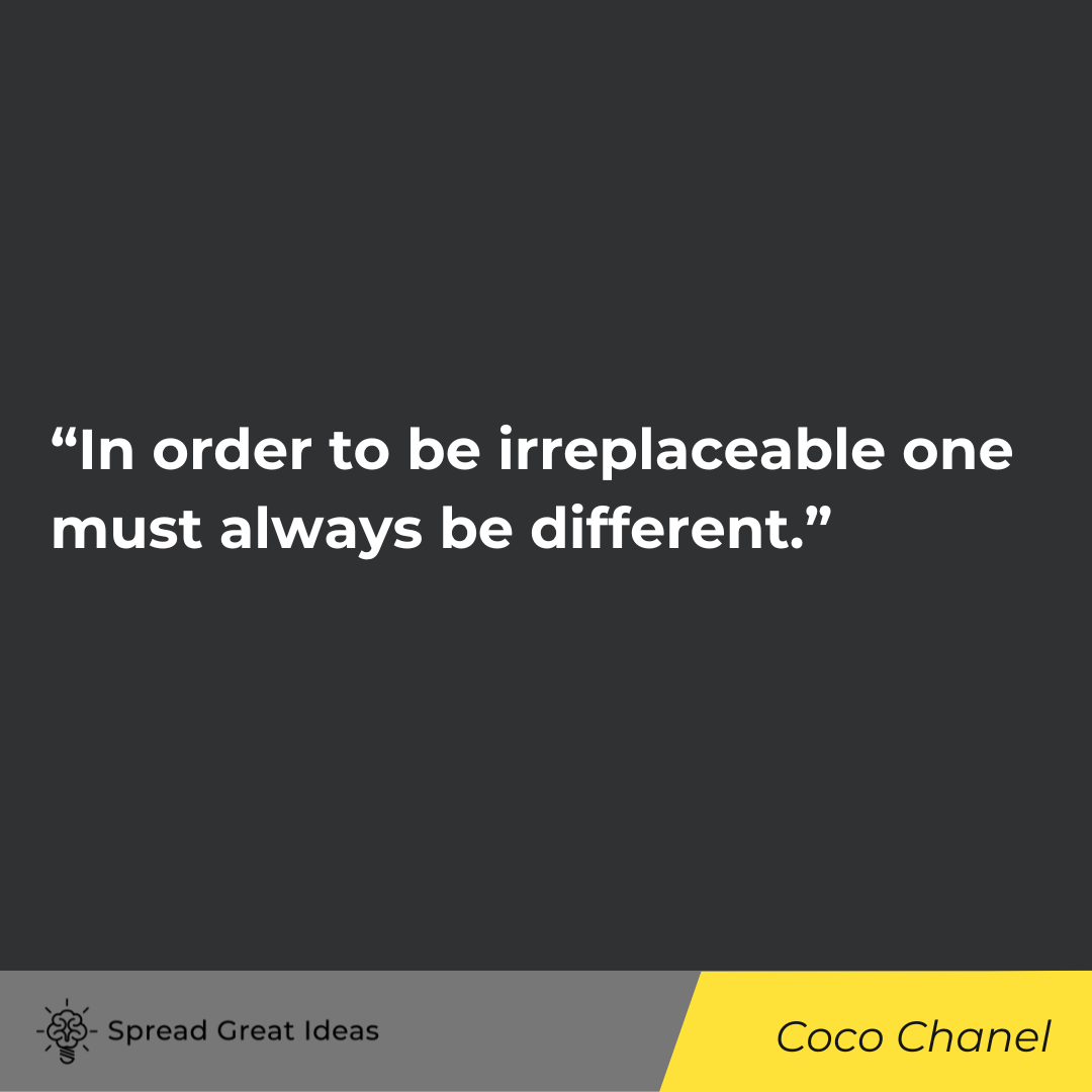 Coco Chanel quote on self acceptance