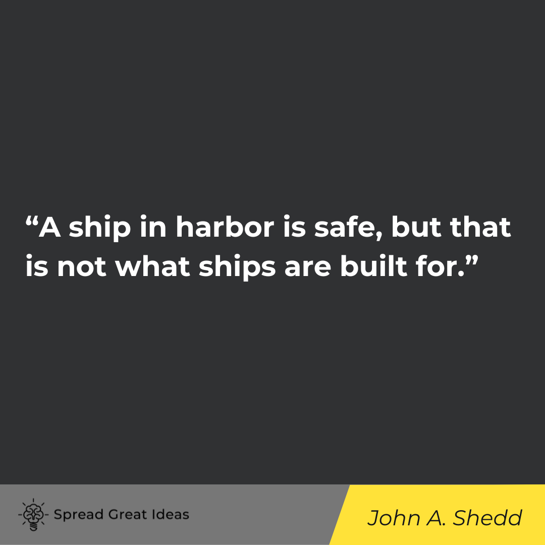 John A. Shedd quote on adversity