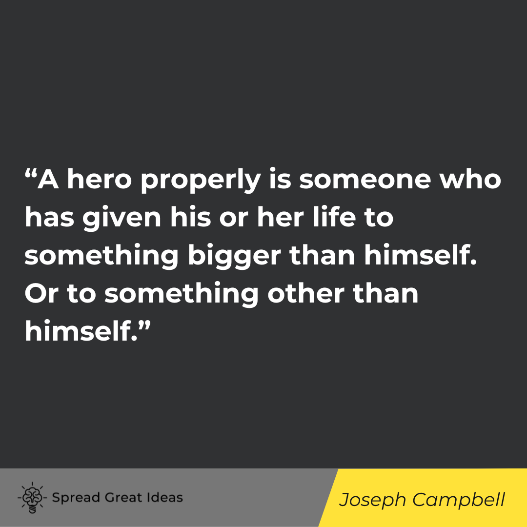 Joseph Campbell quote on hero and adversity