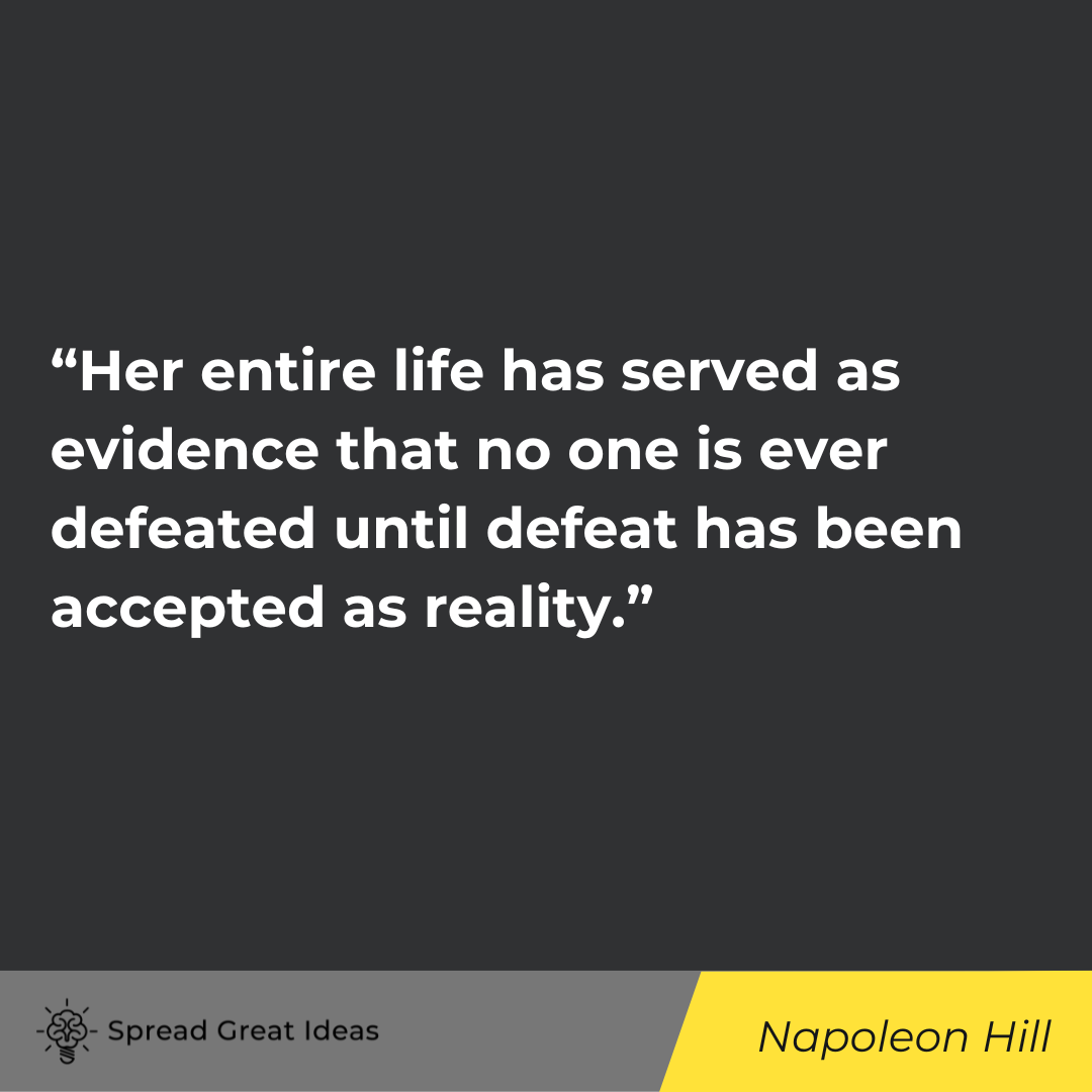 Napoleon Hill quote on adversity