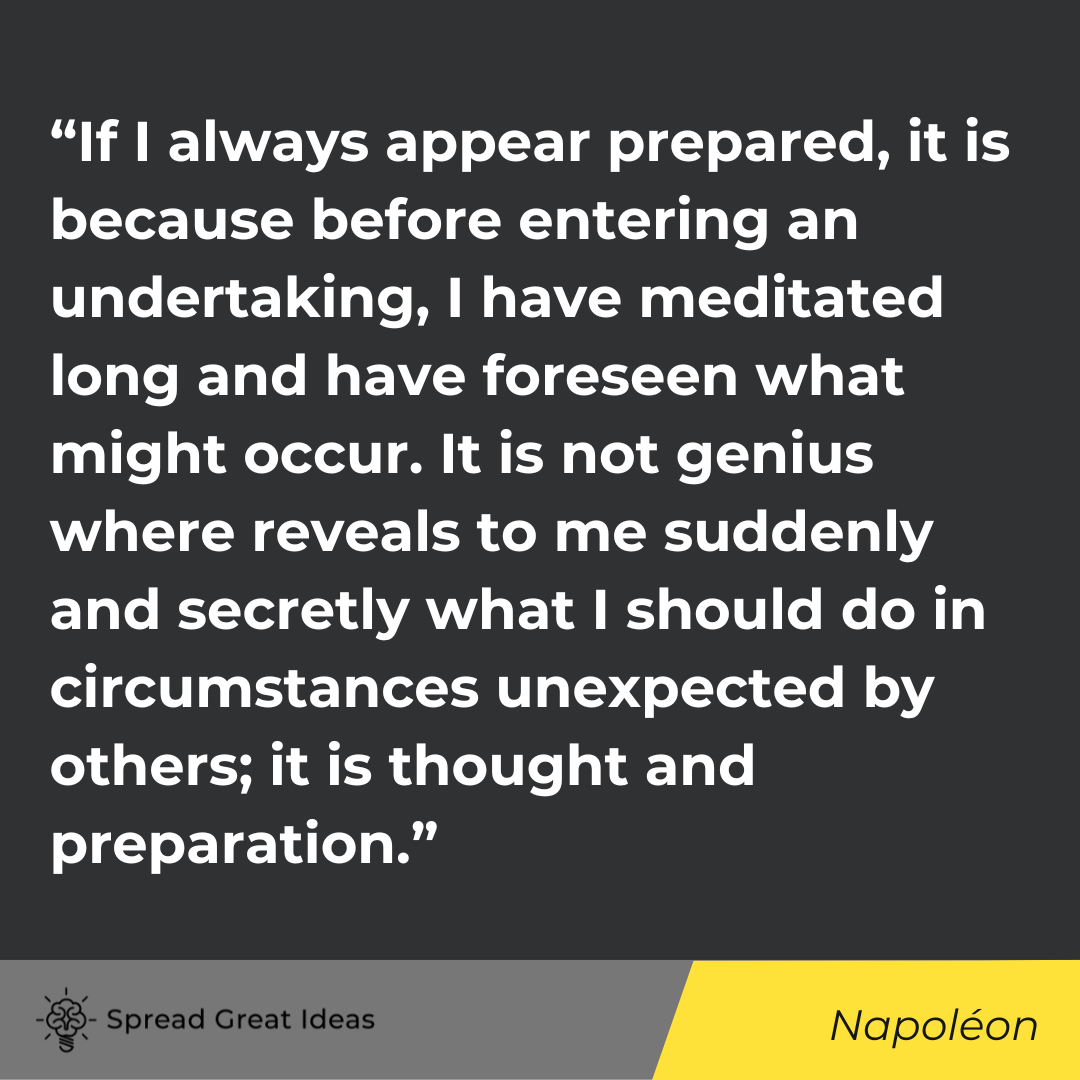 Napoleon quote on preparation