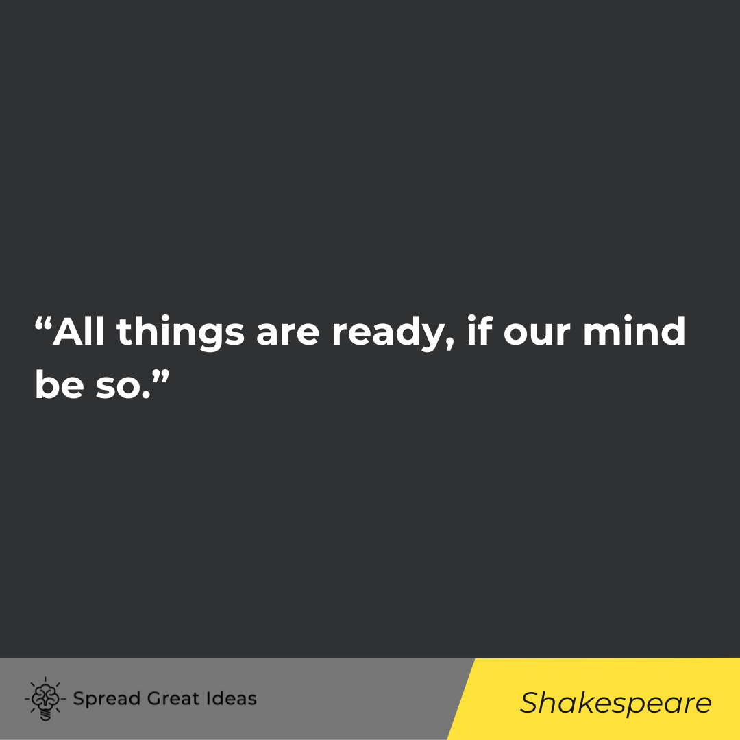 Shakespeare quote on preparation