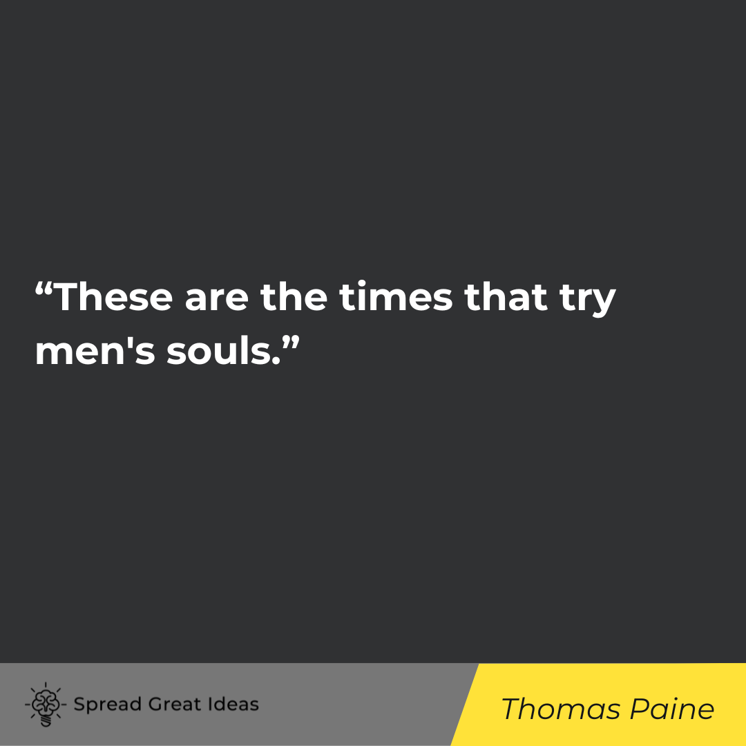 Thomas Paine quote on adversity and difficult times