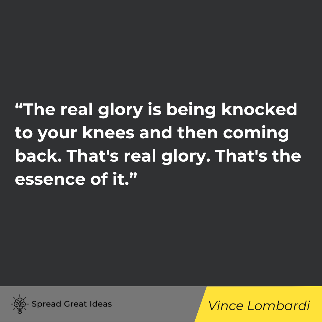 Vince Lombardi quote on adversity